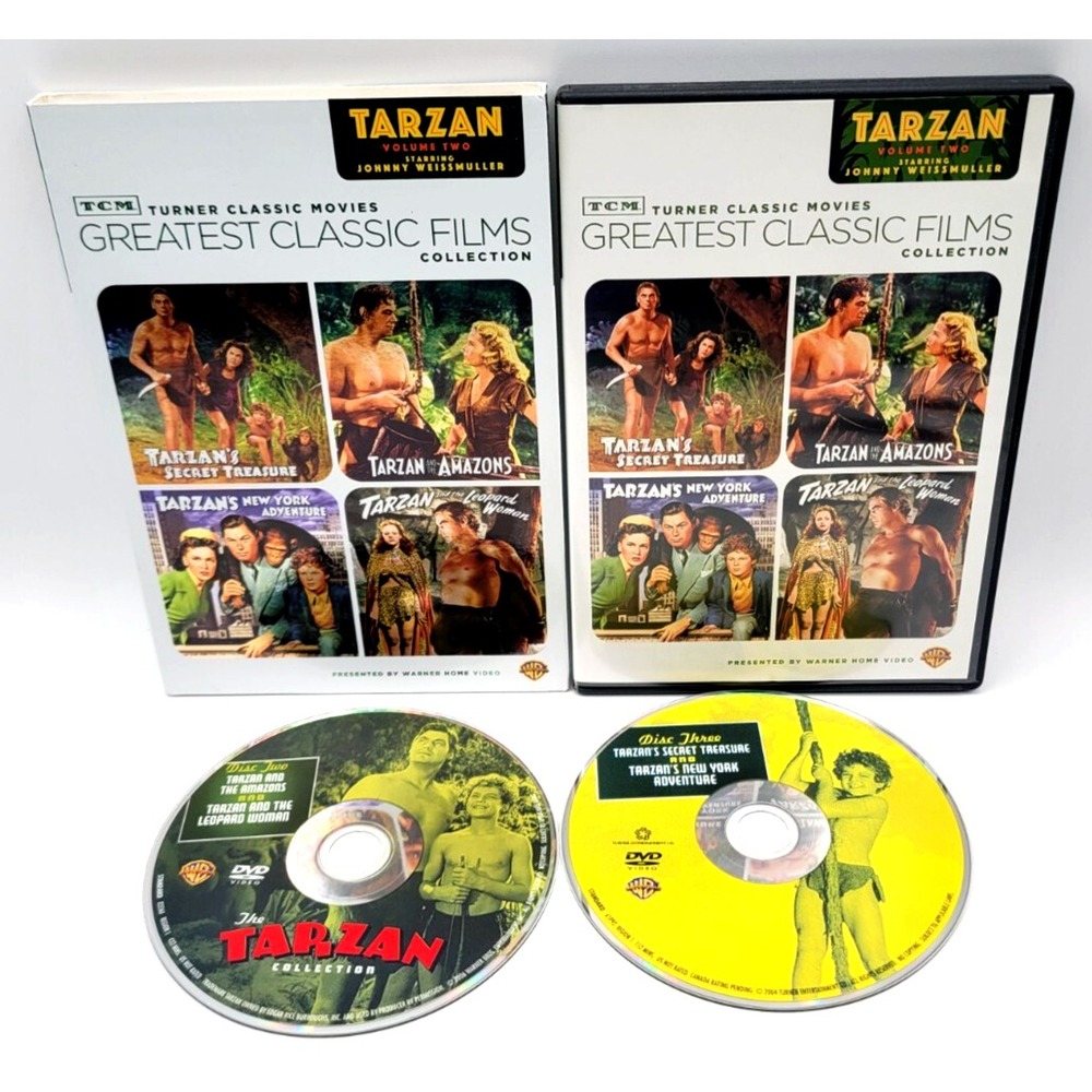 TCM Greatest Classic Films Collection TARZAN DVD 4 FILM SET Vol#2 WITH SLIPCOVER